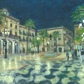 REPRODUCCIÓN "VILANOVA: PLAÇA DE LA VILA NOCTURNA"