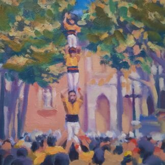 REPRODUCCIÓN 20x20cm "PILAR CAMINANT A LA RAMBLA DE VILANOVA"