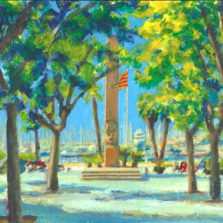 REPRODUCCIÓN 20x20cm "VILANOVA: RAMBLA i MONUMENT A MACIÀ"