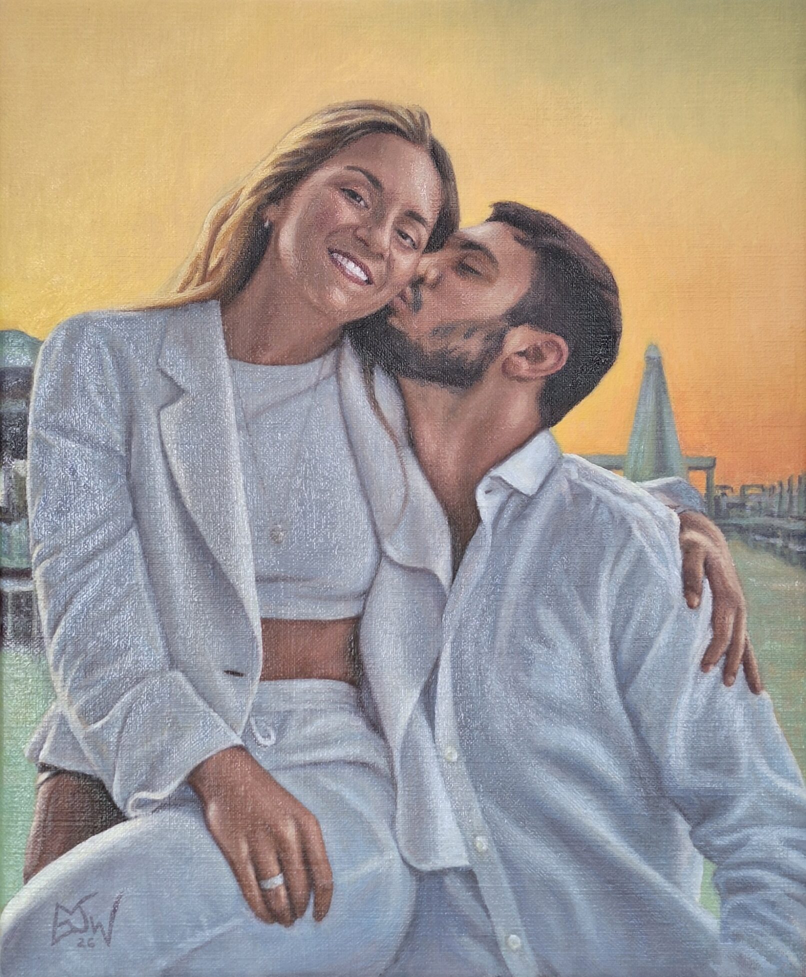 Pareja de novios prometidos